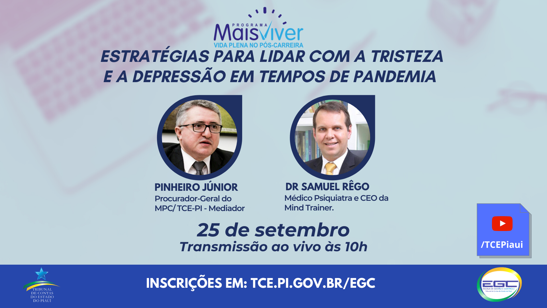 TCE promove live sobre vida plena no pós-carreira