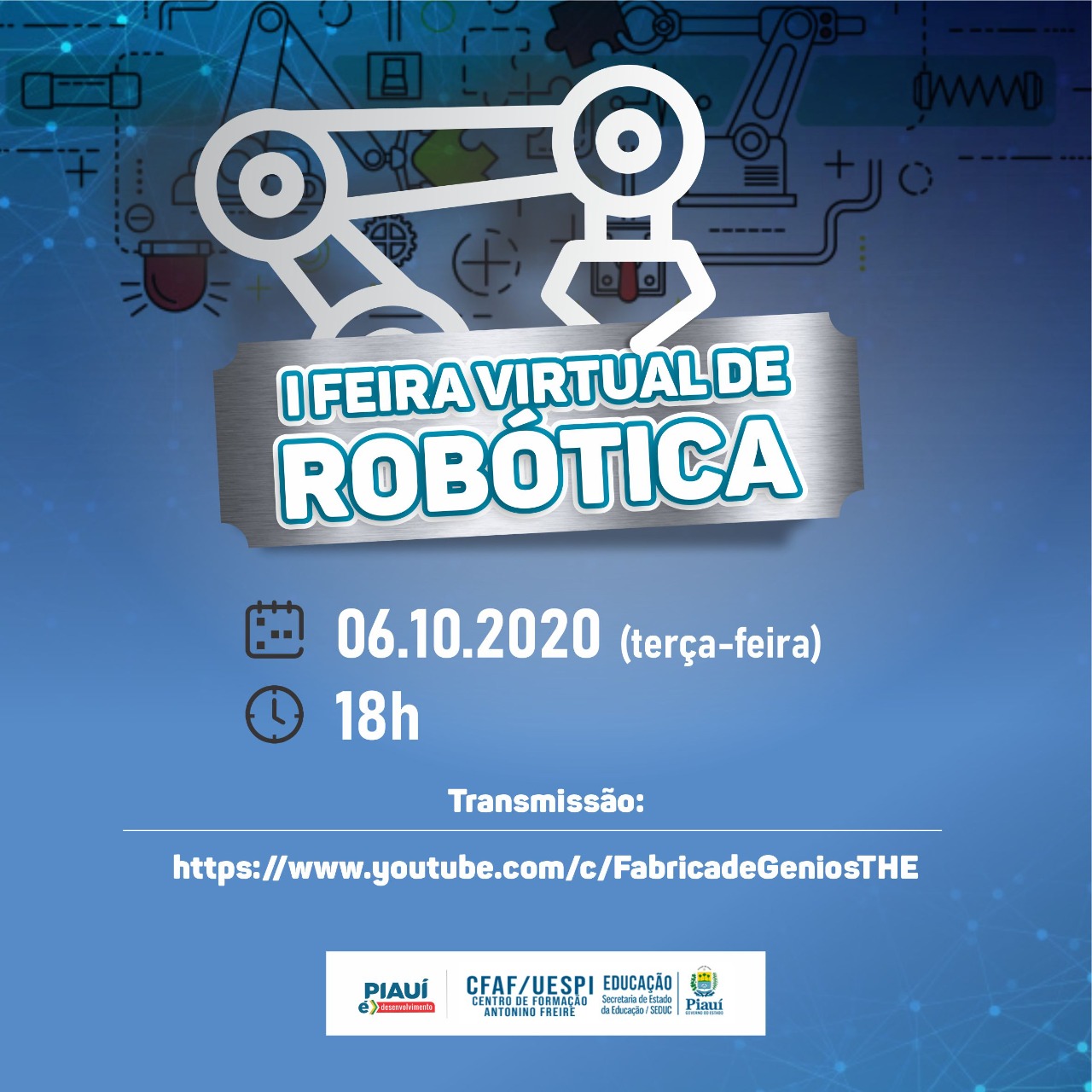 Seduc realiza 1ª Feira Virtual de Robótica nessa terça-feira(06)