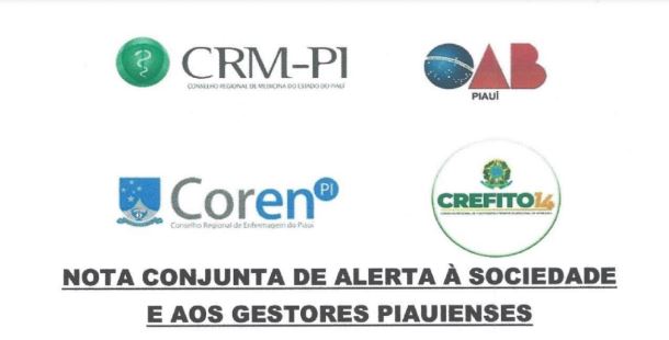  CRM, CREFITO, COREN e OAB alertam sobre colapso na saúde do Piauí