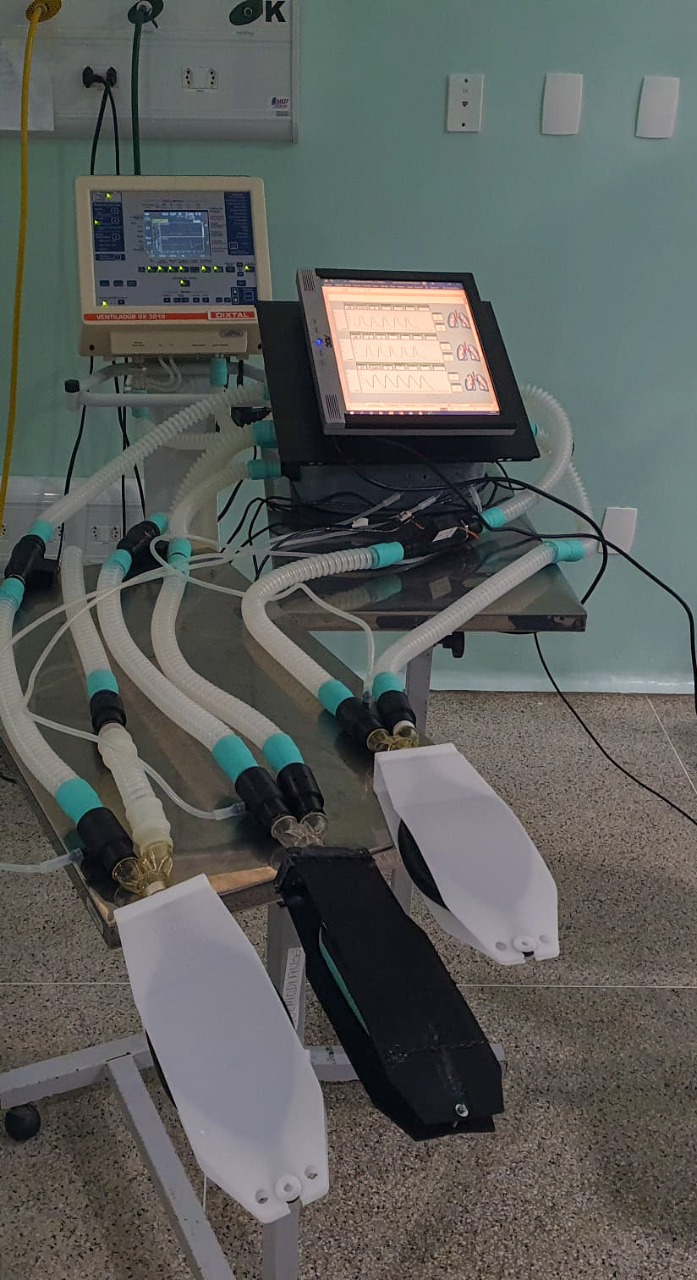 UFPI testar em animais técnica que permite uso compartilhado de ventilador mecânico