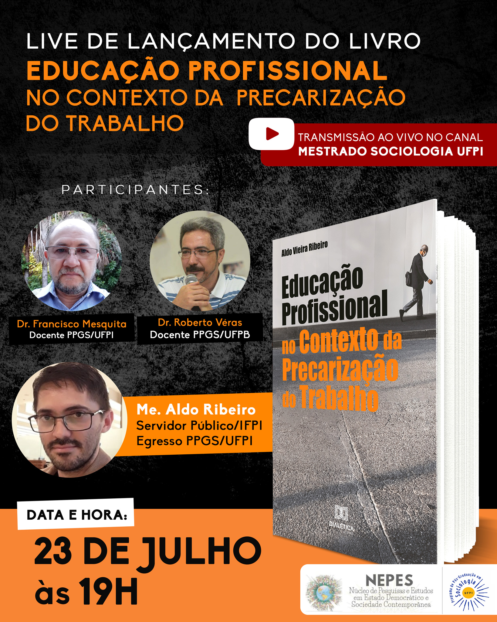 UFPI lança livro “Educação Profissional no Contexto da Precarização do Trabalho” nesta sexta (23)