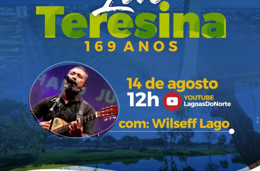  Wilseff Lago e Banda faz live neste sábado (14) no Parque Lagoas do Norte