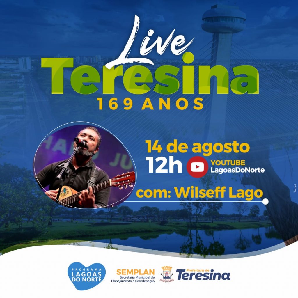 Wilseff Lago e Banda faz live neste sábado (14) no Parque Lagoas do Norte