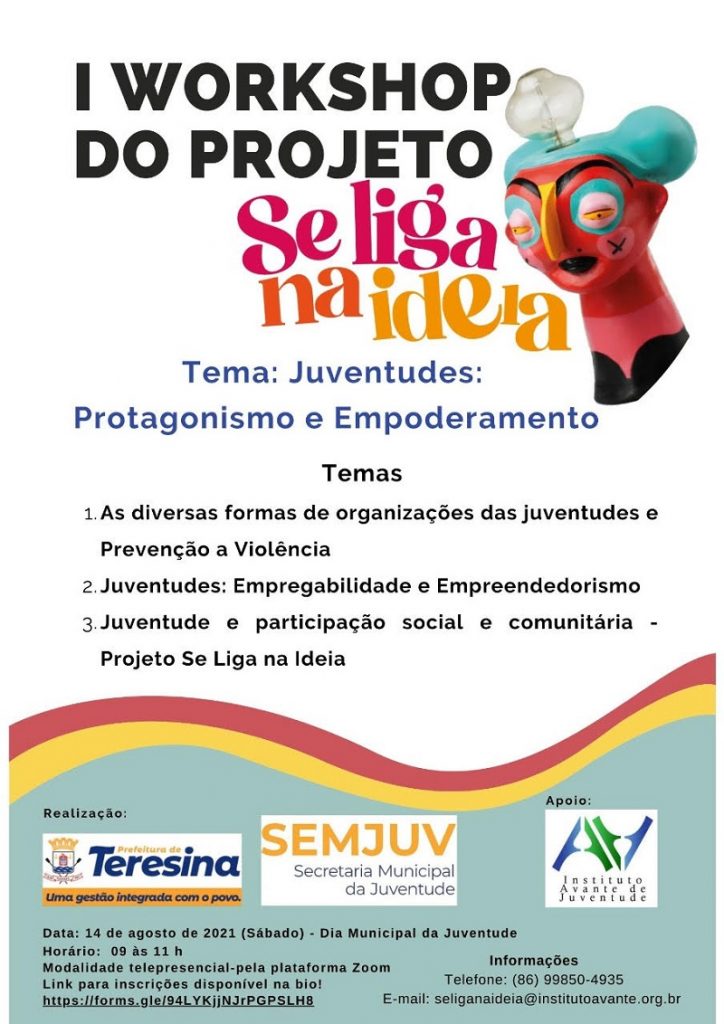 Secretaria da Juventude realiza 1º workshop “Se liga na ideia” nesse sábado