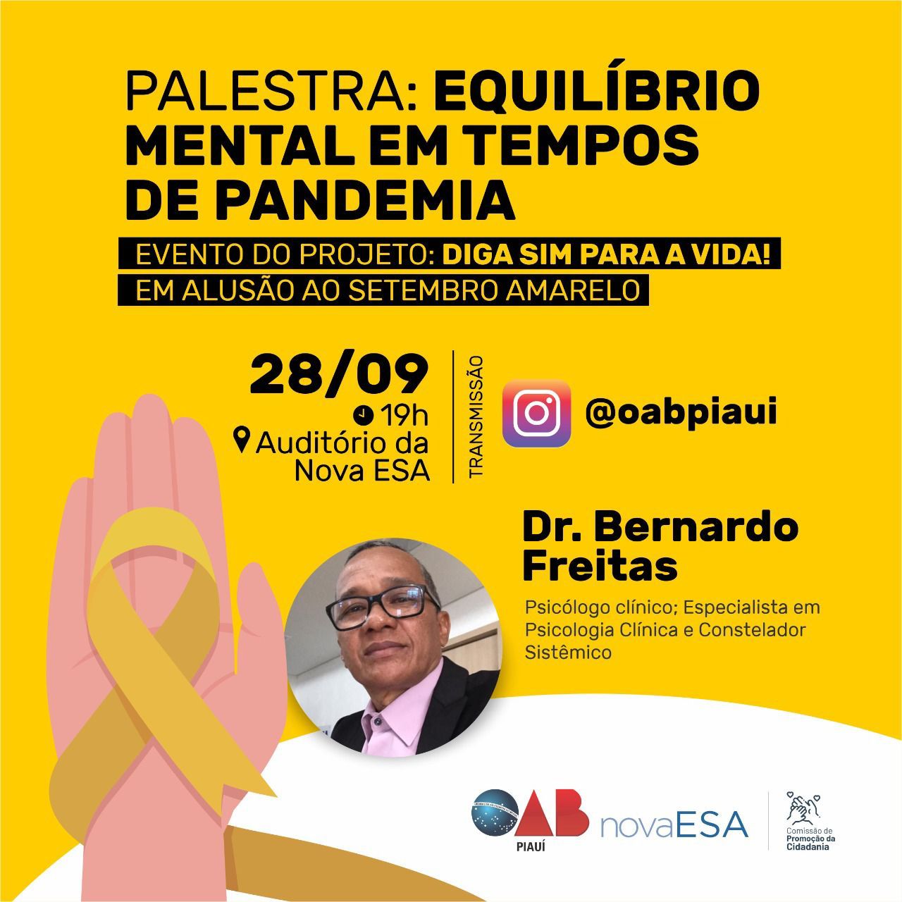 OAB-PI realiza palestra de encerramento do Setembro Amarelo