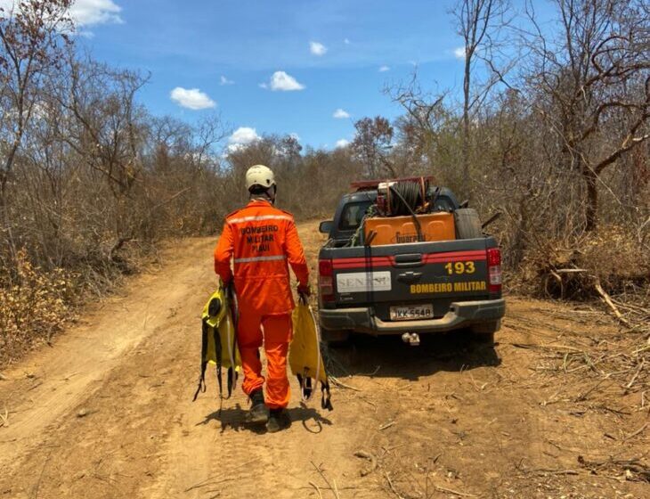  Corpo de Bombeiros realiza força-tarefa para combater incêndios no Piauí