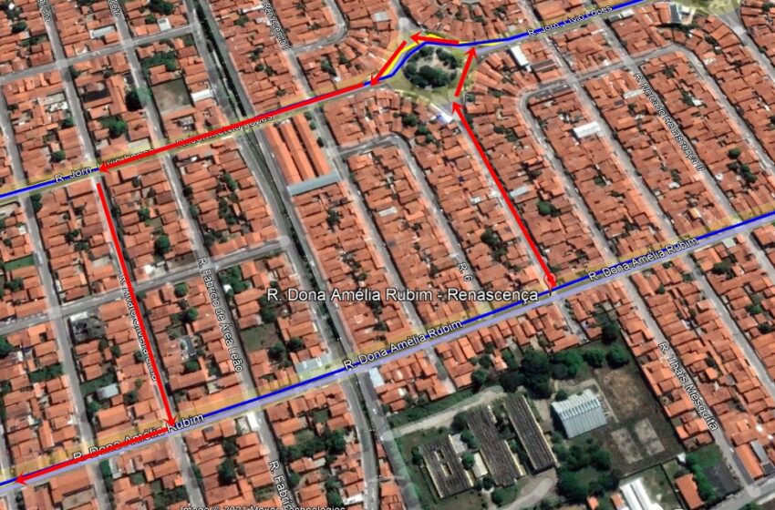  Rua Dona Amélia Rubim no Renascença será interditada neste sábado (30)