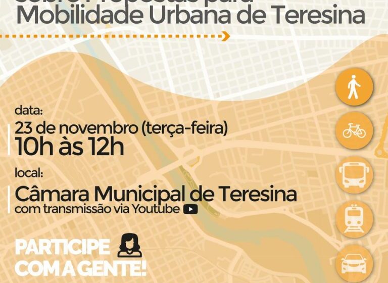  Audiência Pública sobre Mobilidade Urbana de Teresina será realizada nessa terça, 23