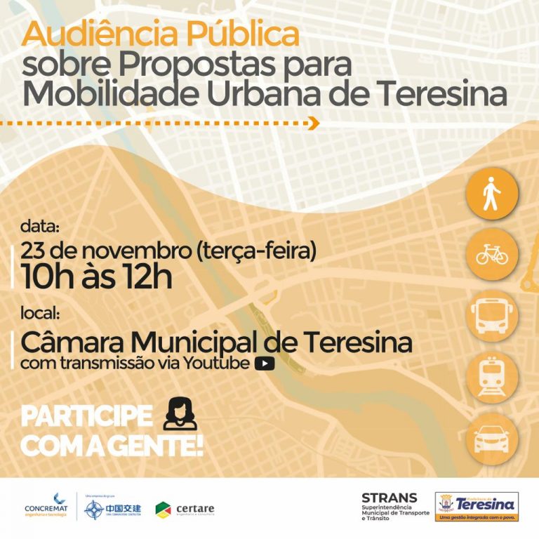 Audiência Pública sobre Mobilidade Urbana de Teresina será realizada nessa terça, 23