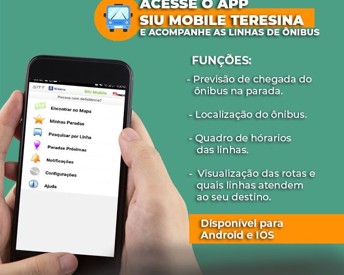  Aplicativo SIU MOBILE auxilia na mobilidade dos usuários de ônibus de Teresina