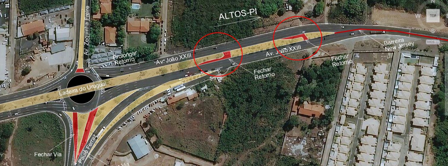 Strans realizará intervenções na avenida João XXIII para obra de rebaixamento