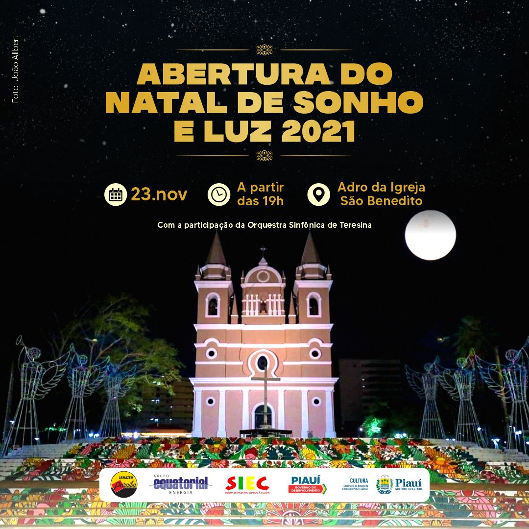 Fábio Novo abre o Natal de Sonho e Luz nesta terça-feira(23) em Teresina