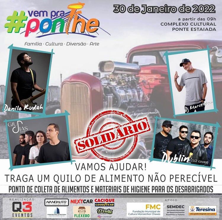“Vem Pra Ponthe” solidário será hoje (30) na Ponte Estaiada