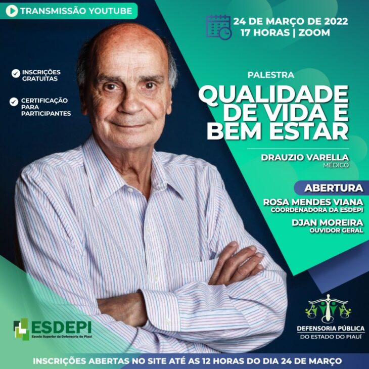 Governo paga Drauzio Varella para ministrar palestra no Piauí