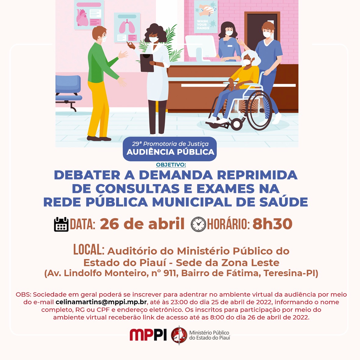 Ministério Público realiza audiência sobre consultas e exames em Teresina