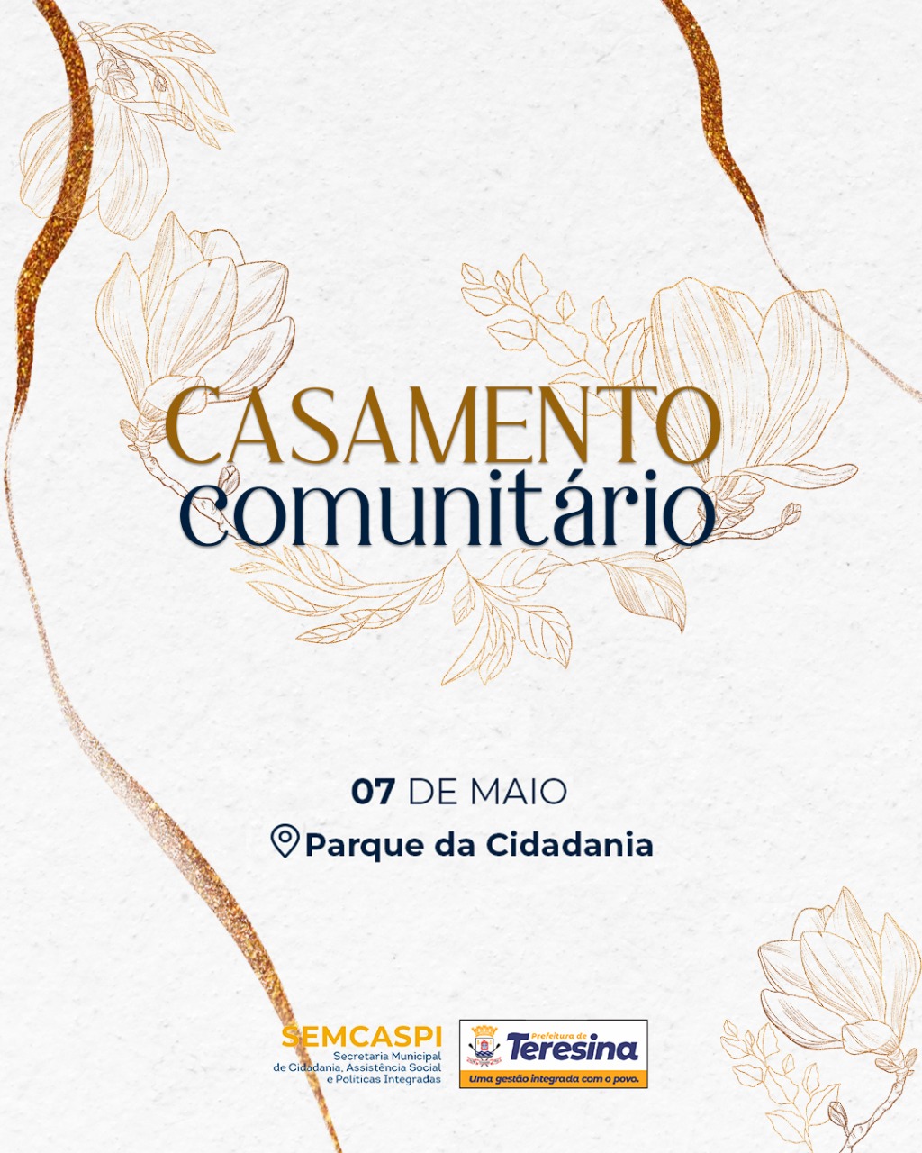 Cerca de 100 casais formalizarão união em Casamento Comunitário no Parque da Cidadania