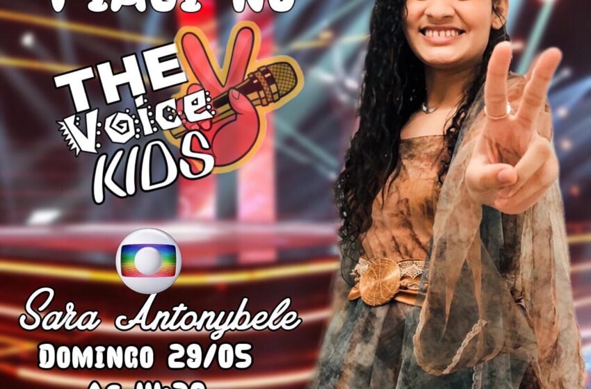  A piauiense Sara Antonybele participa do The Voice Kids domingo(29)
