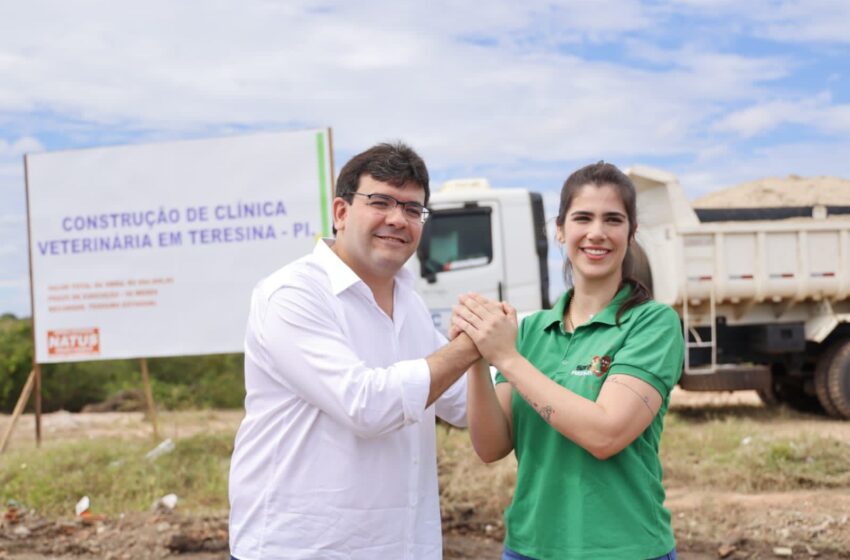  Rafael Fonteles e Thanandra Sarapatinhas visitam obras do hospital Veterinário