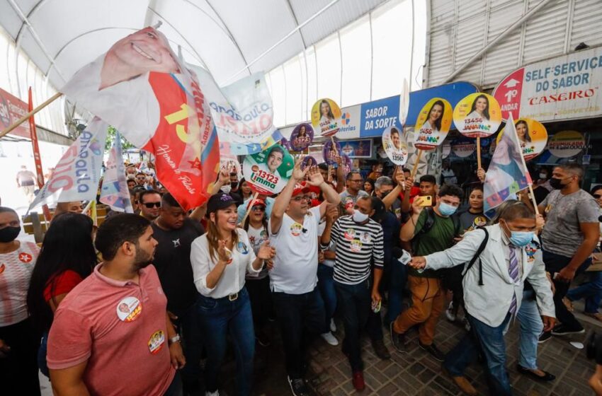  70% dos vereadores acompanham Rafael em caminhada no centro de Teresina