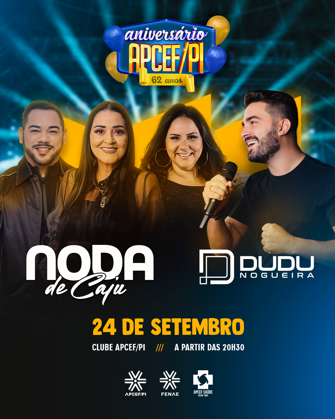 APCEF comemora 62 anos festa neste sábado