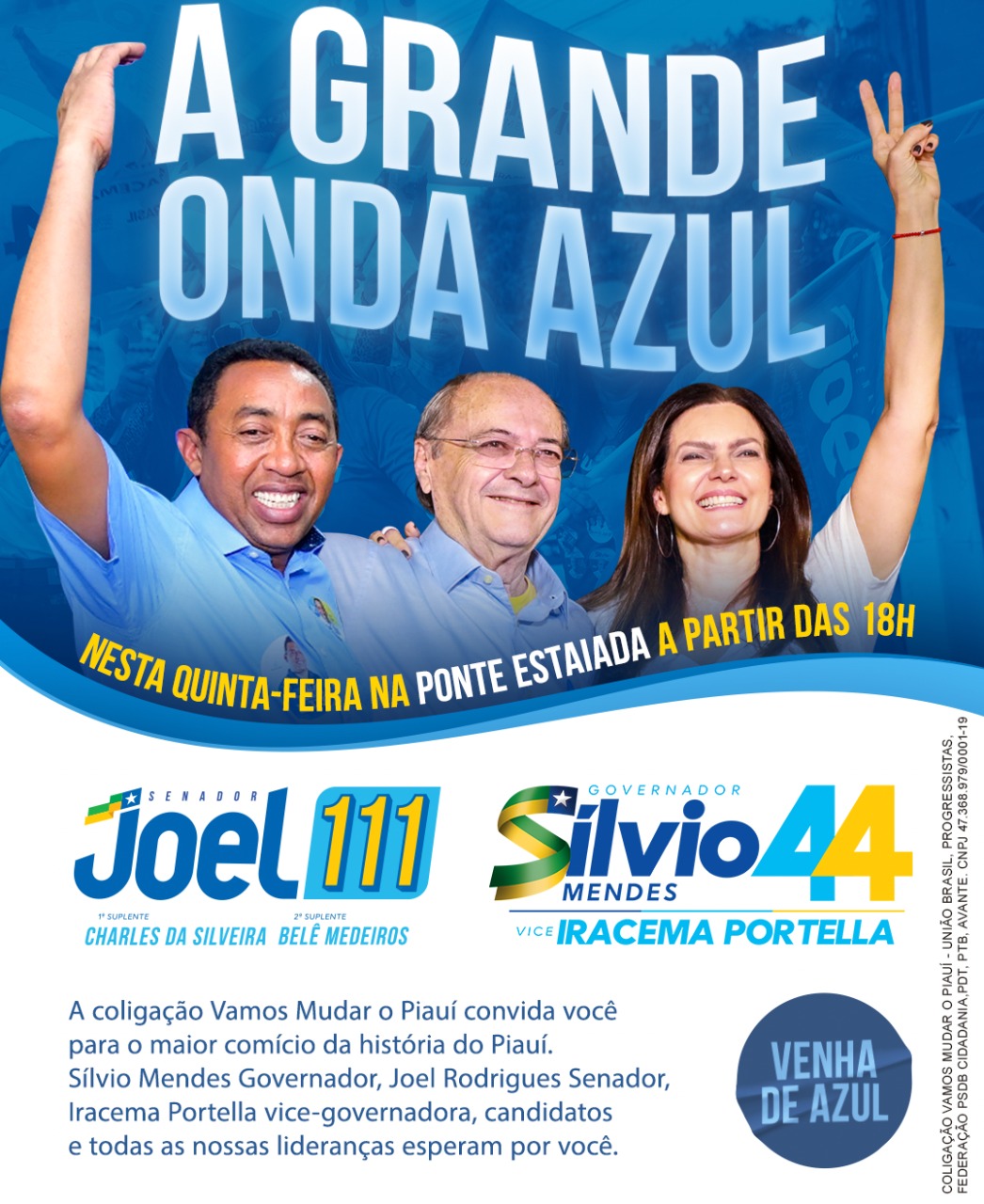 Silvio Mendes realiza comício hoje(22) na ponte Estaiada