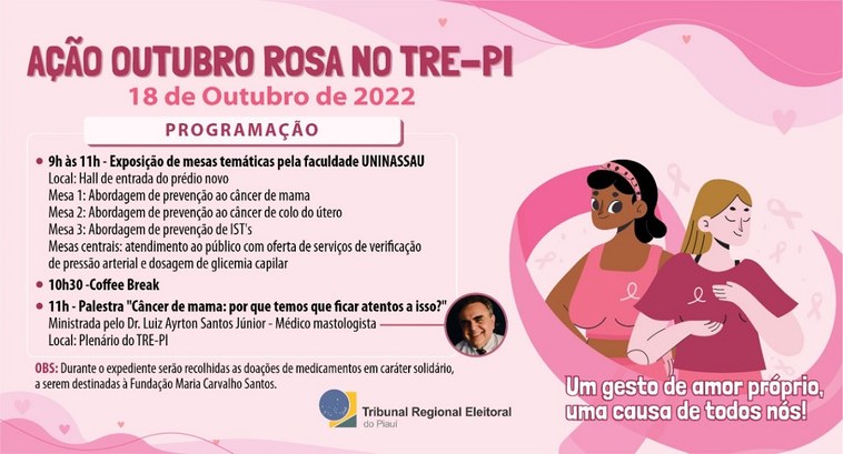 TRE divulga campanha Outubro Rosa