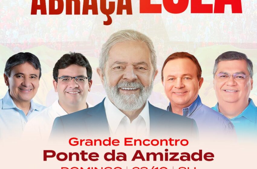  Apoiadores de Lula do Piauí e Maranhão se reúnem na Ponte da Amizade, neste domingo (23)