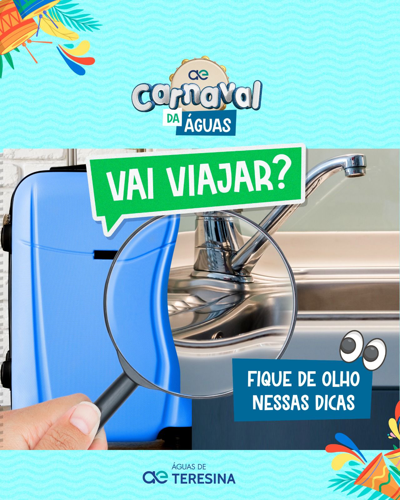 Águas de Teresina alerta sobre cuidados com a água no período do Carnaval