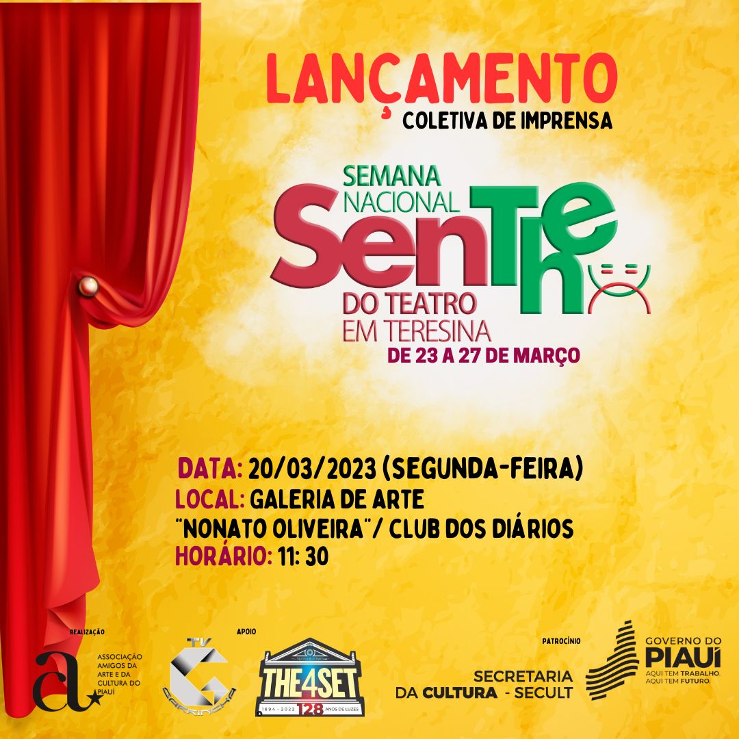 Inicia hoje (23) a programação da Semana Nacional do Teatro