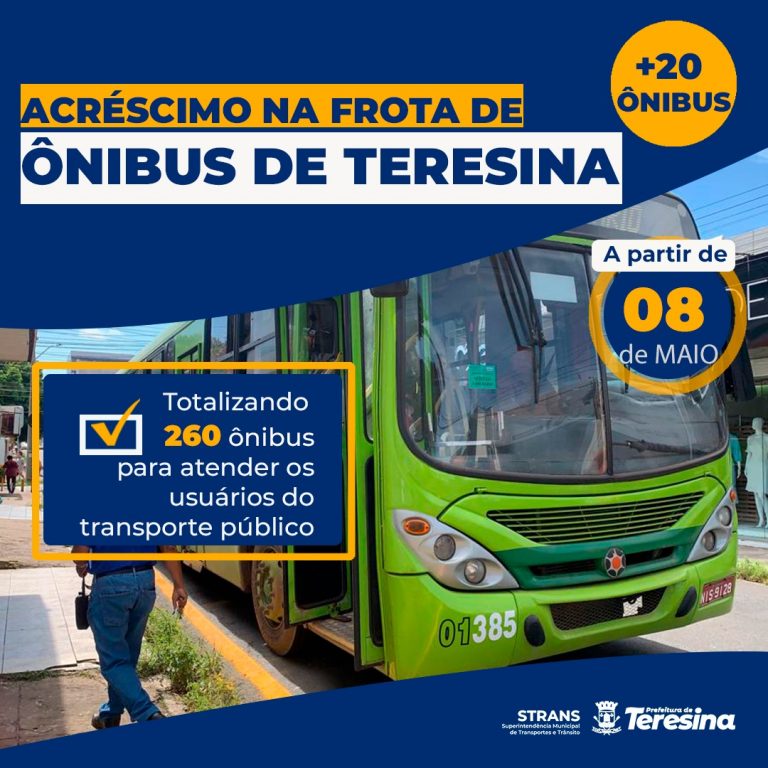 Prefeitura determina acréscimo de 20 ônibus na frota a partir desta segunda (8)