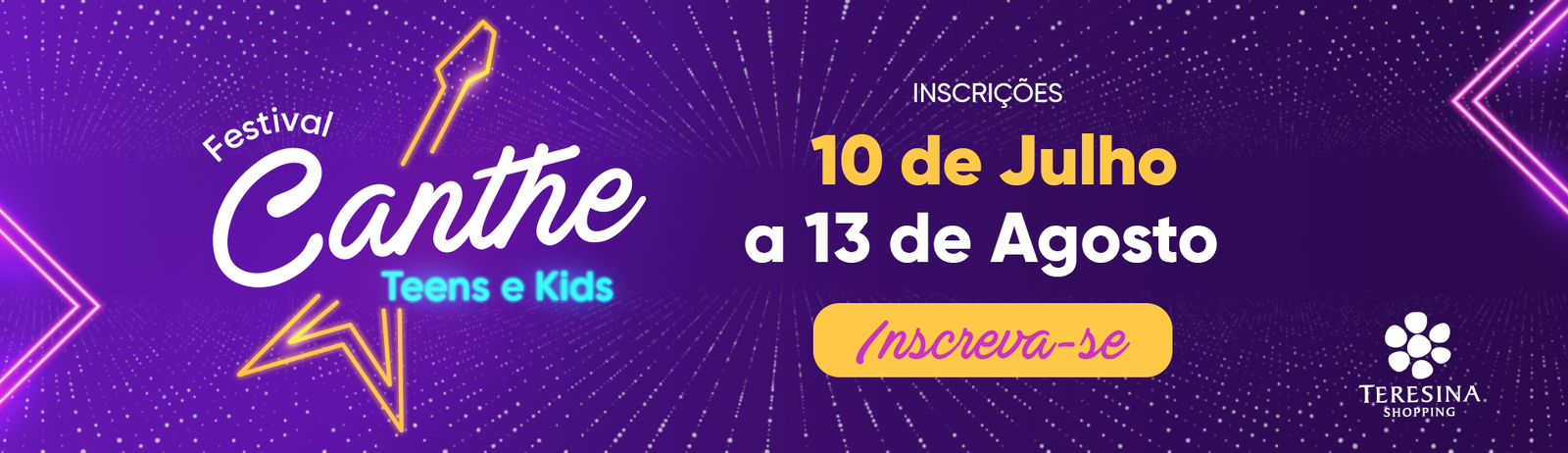 Shopping vai premiar com até 5 mil vencedores do CANTHE (Teens e Kids)