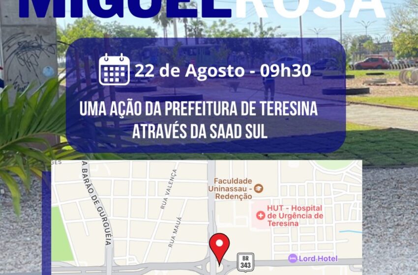  Jeová Alencar inaugura urbanização de rotatória na Miguel Rosa nesta terça-feira (22)