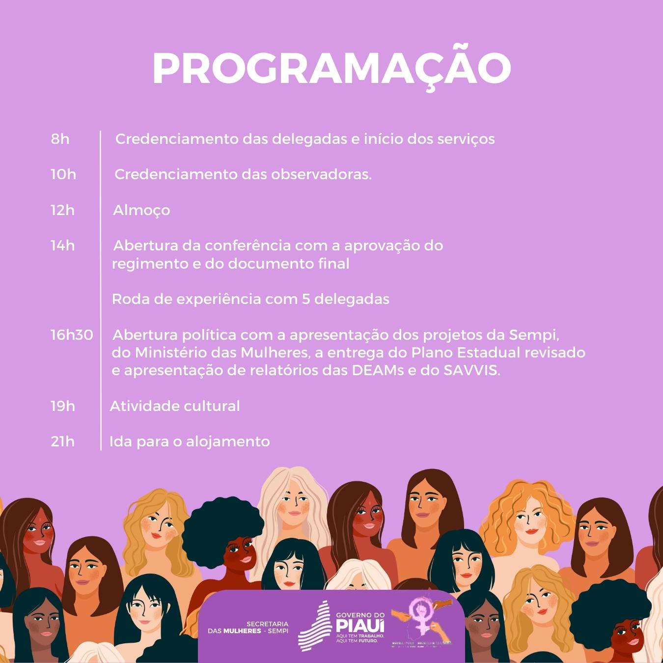 5ª Conferência Estadual de Políticas para Mulheres ocorre nesta quarta(13)