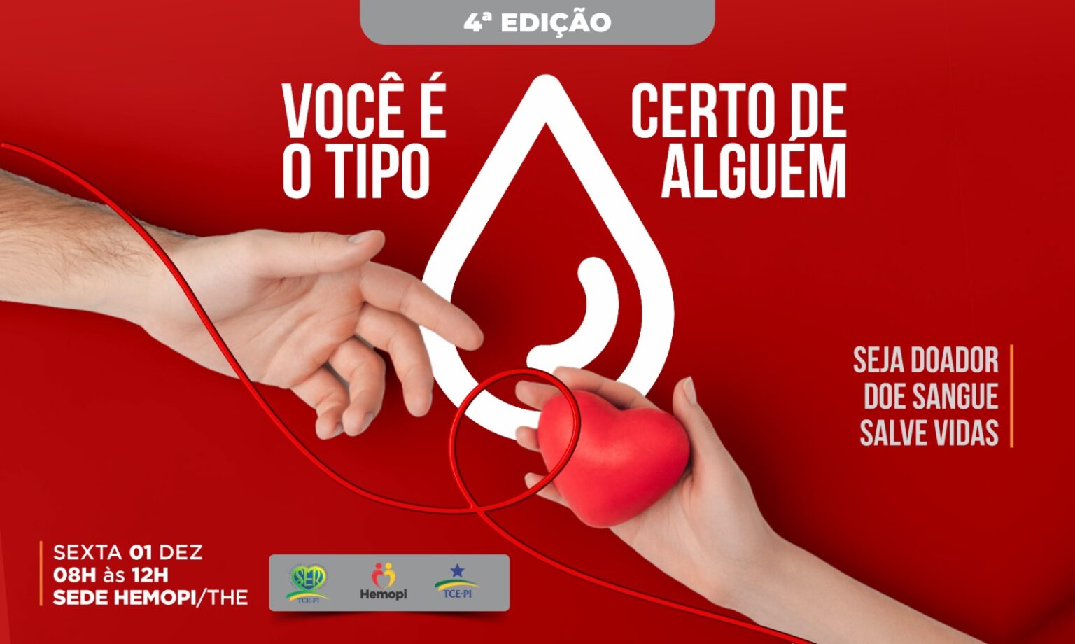 TCE e HEMOPI realizam campanha “Você é o tipo certo de alguém”