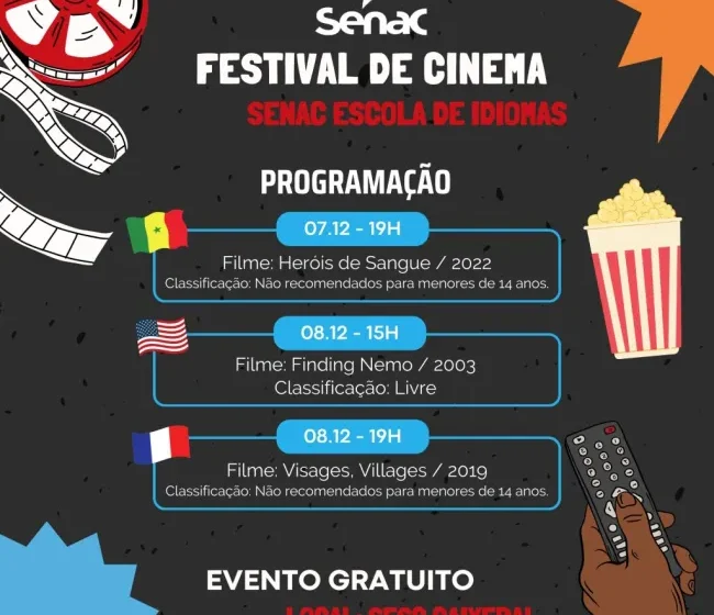  SENAC inicia hoje(07) Festival de Cinema em Parnaíba