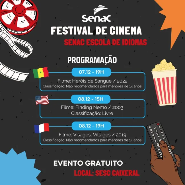 SENAC inicia hoje(07) Festival de Cinema em Parnaíba