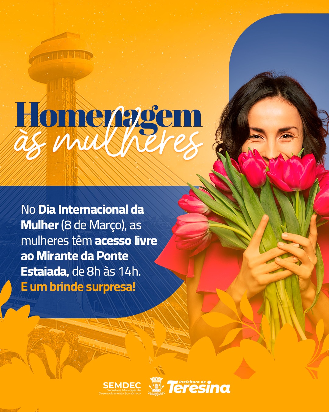 Prefeitura permite acesso gratuito ao Mirante da Ponte Estaiada às Mulheres sexta(08)