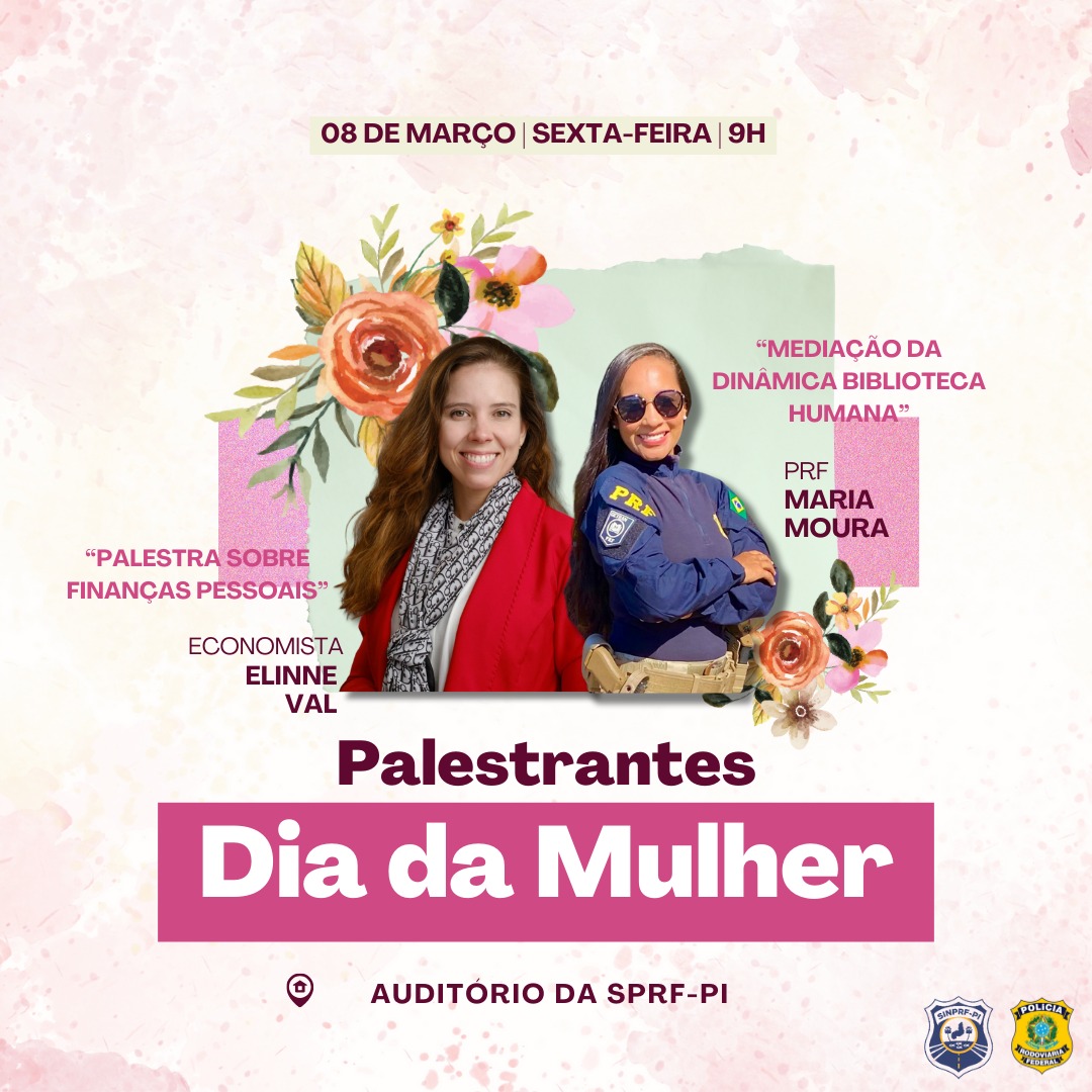 PRF celebra Dia da Mulher com palestras de Elinne Val e Maria Moura e ações educativas