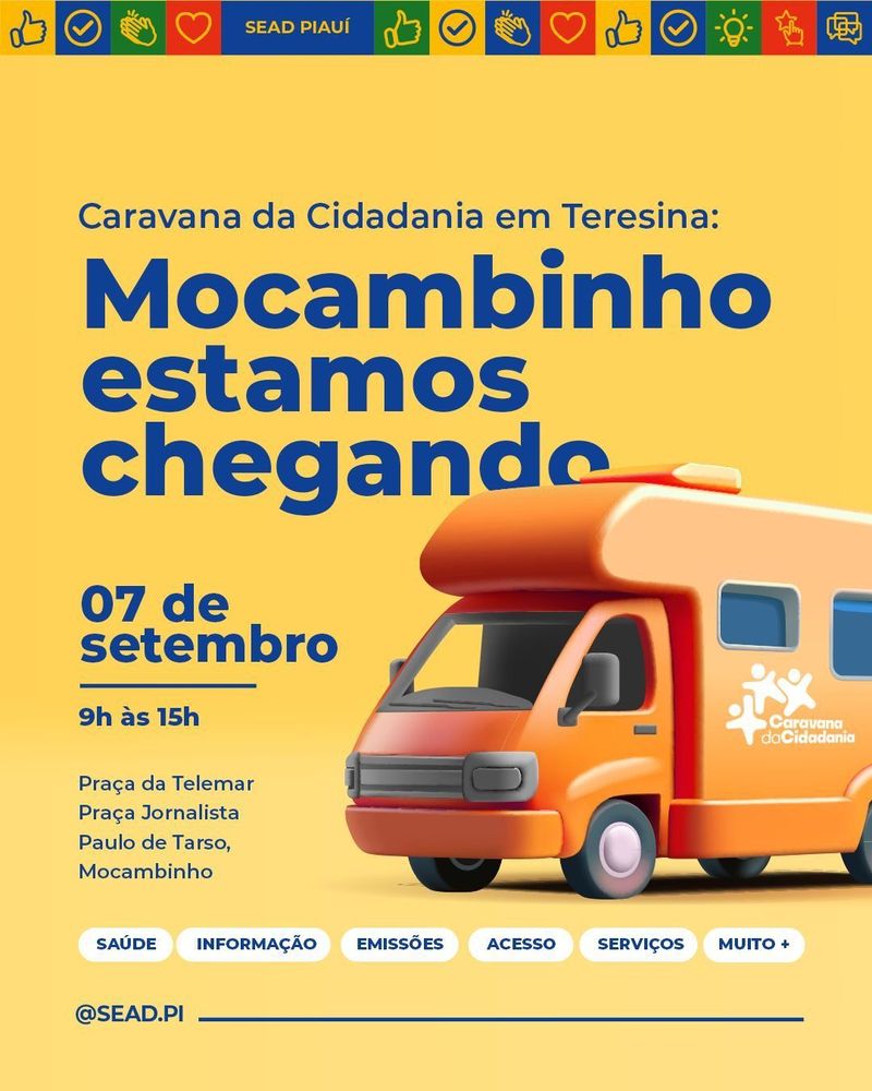 Entidades oferecem serviços de cidadania hoje(07) no Mocambinho