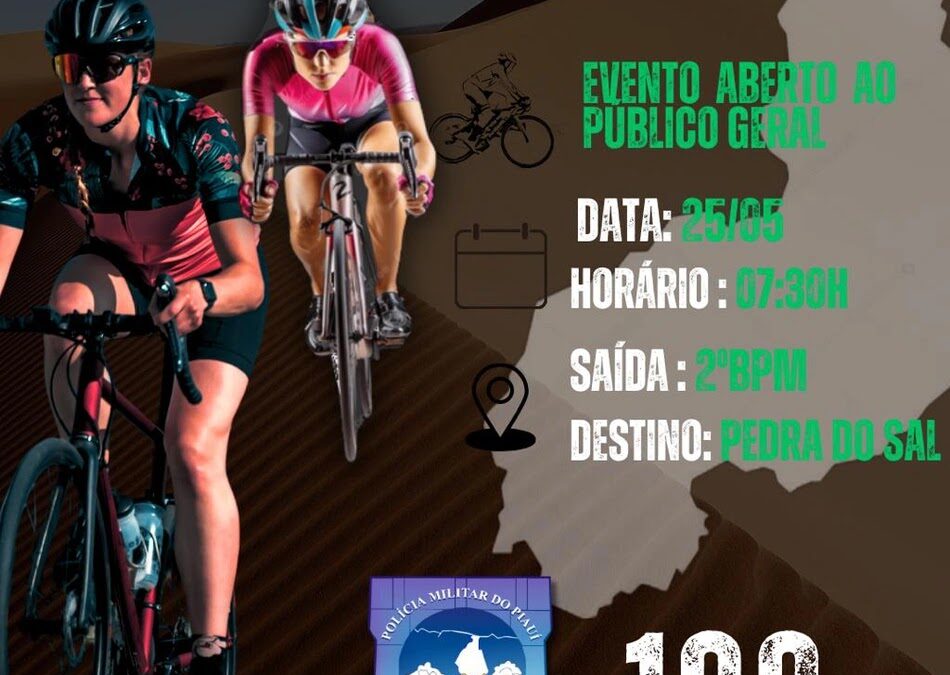 PM realiza passeio ciclístico em Parnaíba pelos 190 anos da corporação