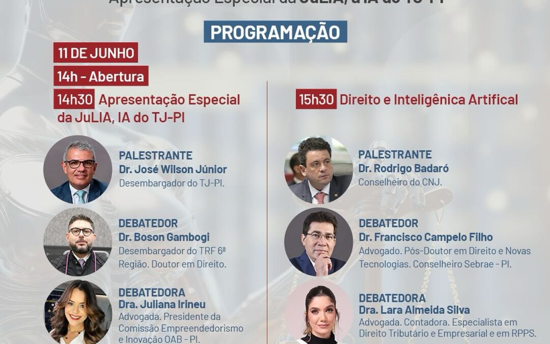 OAB e TJ realizam curso de I.A. com palestra de Rodrigo Badaró
