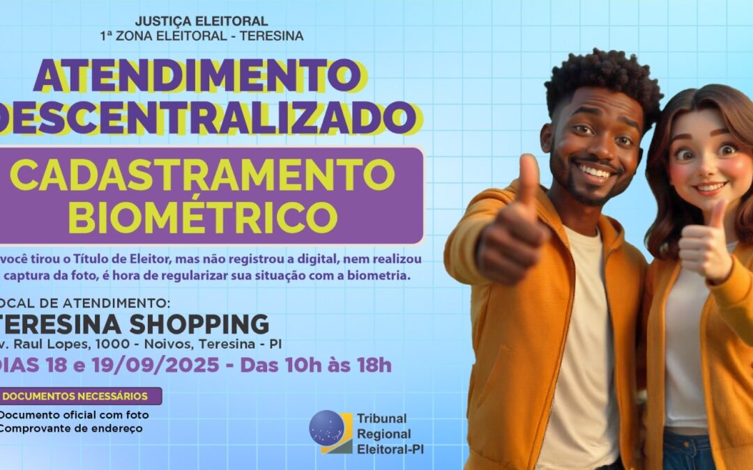 TRE realiza biometria no Teresina Shopping