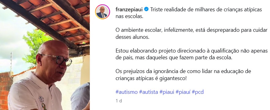 Franzé Silva diz que ignorância de professores prejudica crianças atípicas