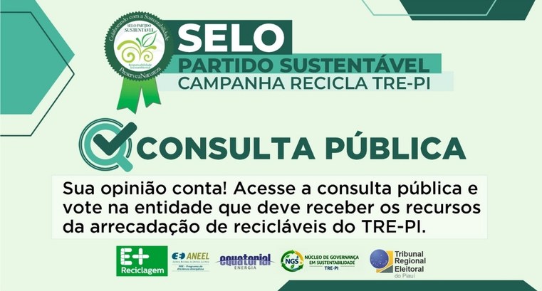 Vote para escolher entidade que receberá benefícios do Selo Partido Sustentável 2026