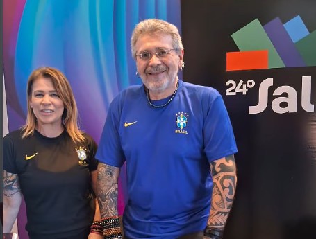 Alexandra e Cândido lançam livro “Eva e a Maçã” na Bienal Internacional do Livro de São Paulo
